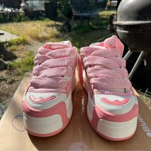 COPY - Naked Wolfe Slider Sneaker baby pink/white platform shoe